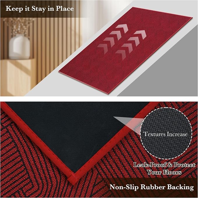 Indoor Door Mat 36"x59" Large, Low-Profile Welcome Front Door Mat Indoor - Image 5