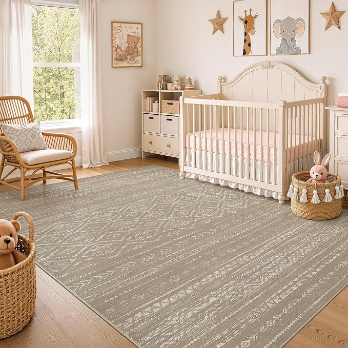 Nakagishi Area Rug Living Room Rugs: 8x10 Large Soft Machine Washable Boho - Image 7