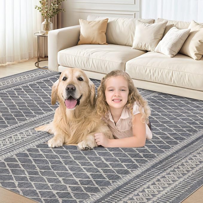 cotiled 8x10 Area Rugs Living Room Rug: Washable Boho Rugs - Image 8