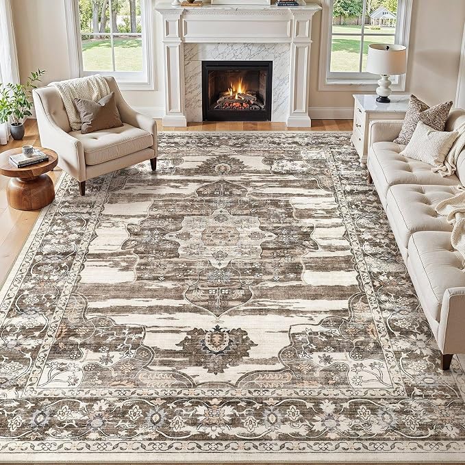 Washable 10x14 Area Rug for Living Room by JessibouAreaRug
