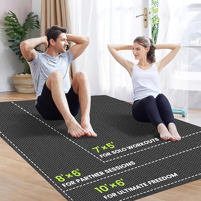 Stepwaver Extra Large Exercise Mat, Ultra Durable, High-Density Gym Mat - Image 2