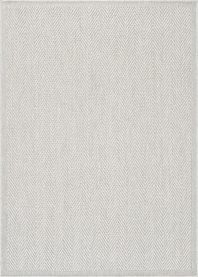 CAMILSON Easy Jute Rug 10x14, Indoor Outdoor Off-White Color Fiber Area Rugs - Image 2