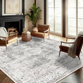 CHAMPLANT Washable Area Rug 9'x12' Retro Boho Design Non-Shedding Easy Care by CHAMPLANT