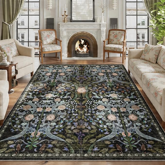 AMTOVO 8x10 Washable Area Rugs for Living Room, Non-Slip&Non-Shedding Large by AMTOVO