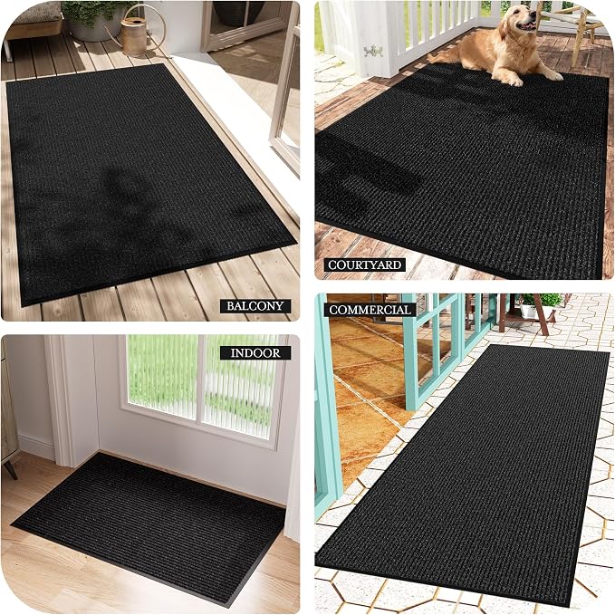 Front Door Mat 3' x 5', Low Profile Heavy Duty Door Mat Outside Entrance - Image 8