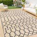Smiry Outdoor Rug 9x12 ft, Waterproof Reversible Plastic Straw Rugs, Boho by Smiry