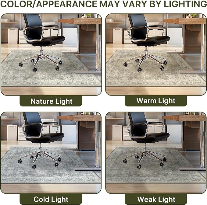 36"x48" Office Chair Mat for Hardwood Tile Floor, Under Desk Carpet Protector - Image 6