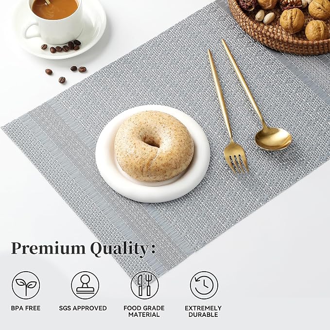 Leetaltree Lunar Grey Placemats Set of 6 - Image 2