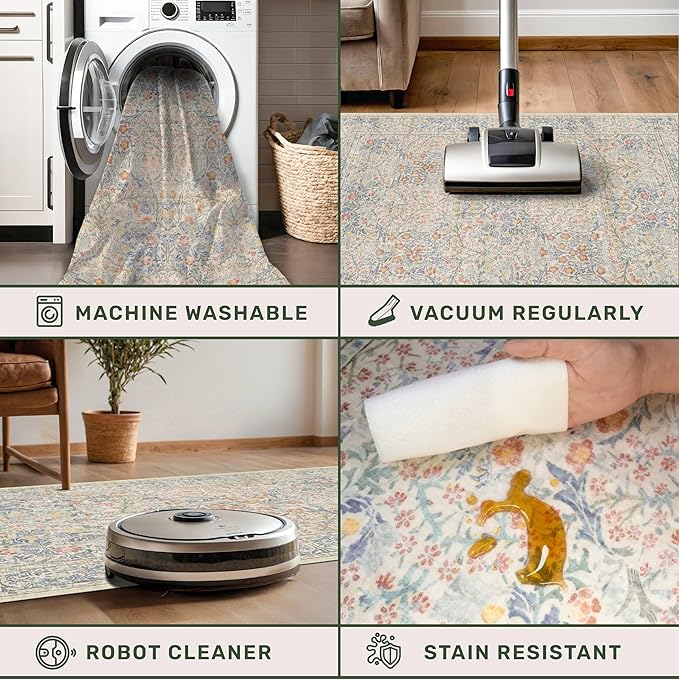 Hazo Haus Washable Bathroom Runner Rug 2x5, Non Slip Runner - Image 5