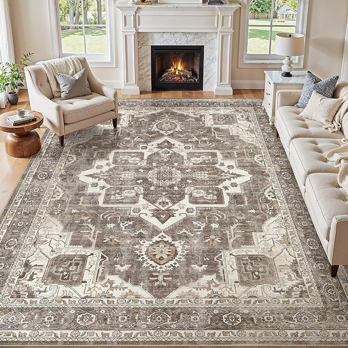 Washable 6x9 Area Rug for Living Room by JessibouAreaRug