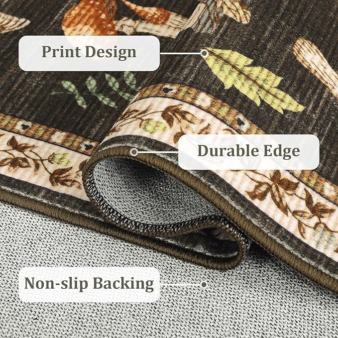 ROYHOME Mushroom Rug Black - Image 6