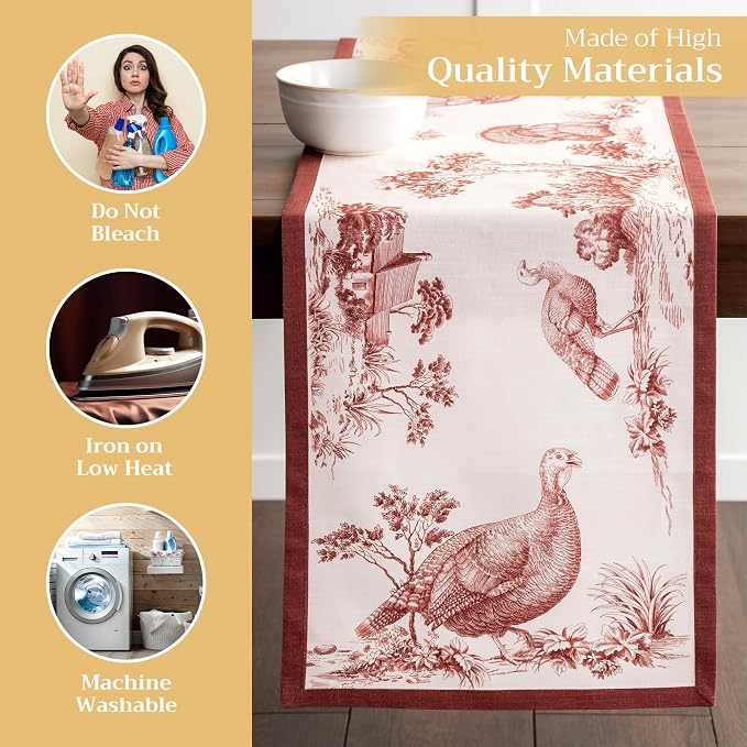 Maison d' Hermine Table Runner 100% Cotton 14.50" x 90" | Table Runners 90 - Image 3
