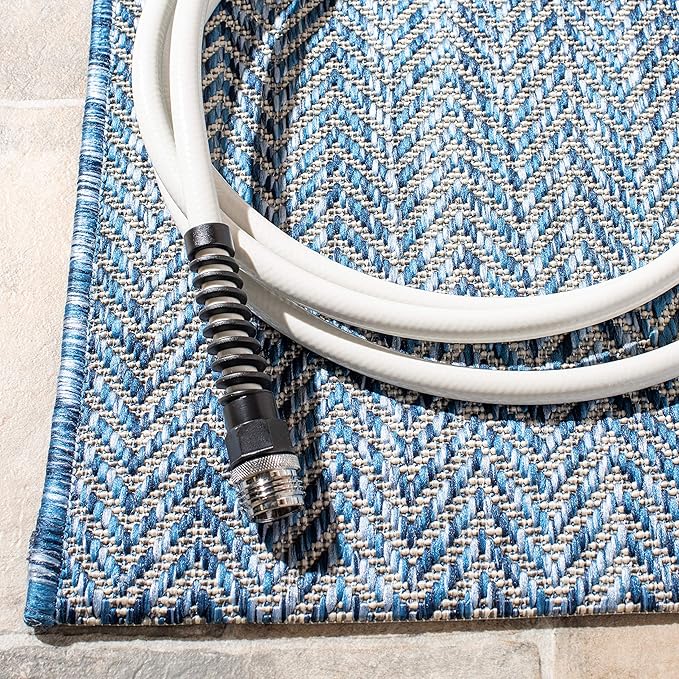 SAFAVIEH Outdoor Square Rug 4' - Image 3