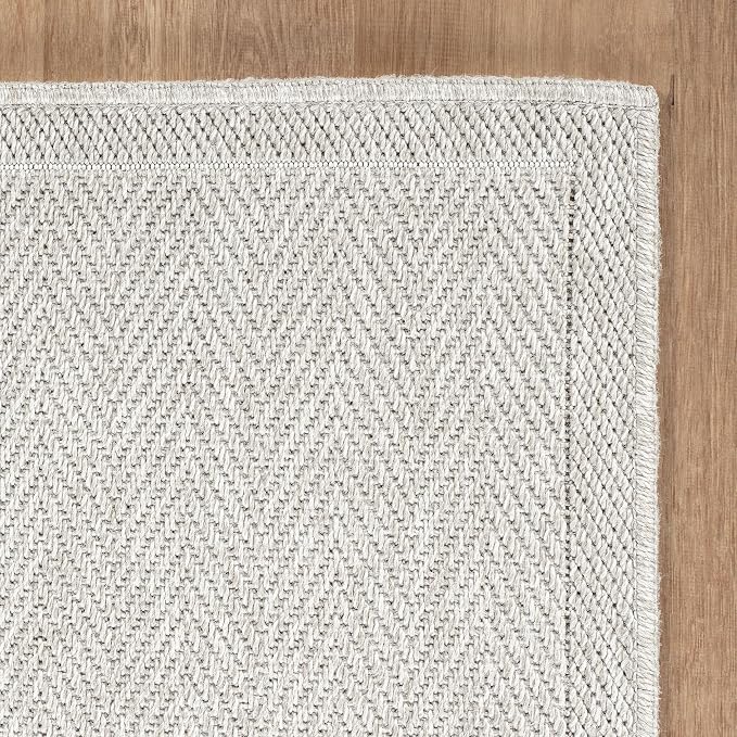 CAMILSON Easy Jute Rug 10x14, Indoor Outdoor Off-White Color Fiber Area Rugs - Image 5