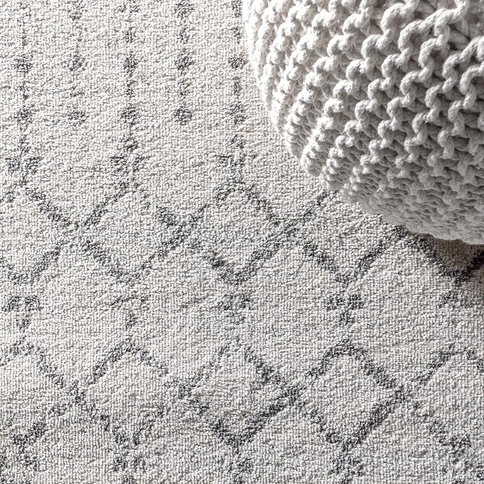 JONATHAN Y Boho Vintage Diamond Cream/Gray Runner Rug 2X14 ft, Moroccan Hype - Image 3