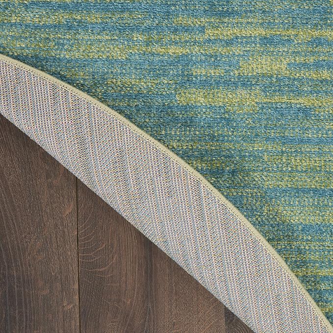 Nourison Home Nourison Essentials Blue Green 8' x Round Area Rug - Image 5