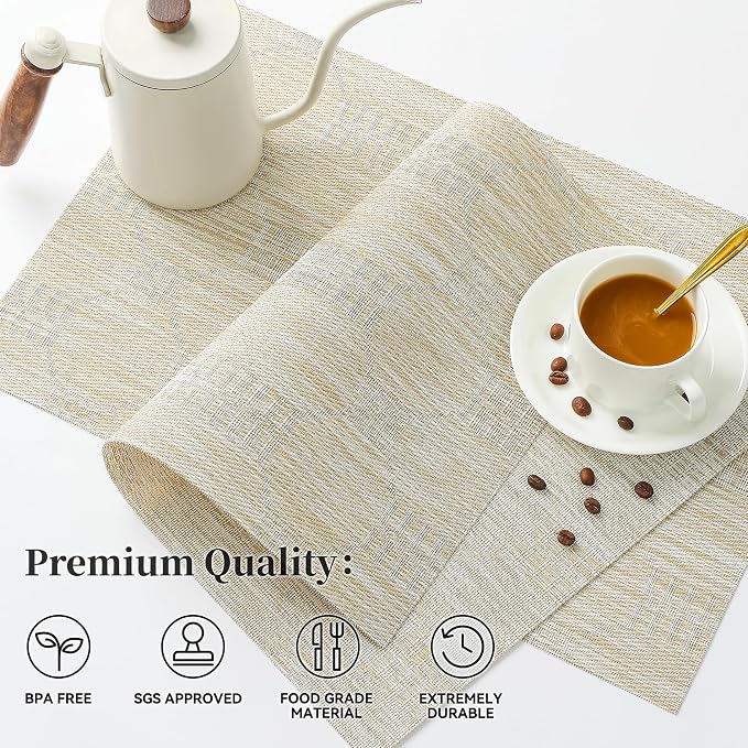 Leetaltree Wheat Placemats Set of 12 - Image 2