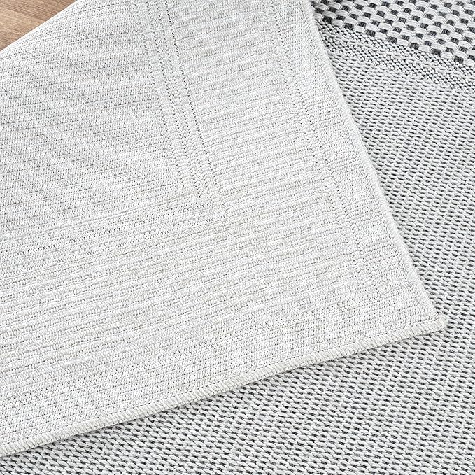 CAMILSON Easy Jute Rug 5x7, Indoor Outdoor Off-White Color Fiber Area Rugs - Image 7