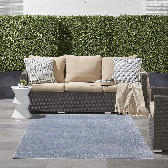 Nourison Home Nourison Essentials Blue Grey 5' x 7' Area Rug - Image 5