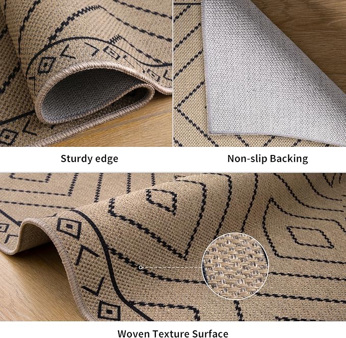 Tangsoo Modern Easy Jute Rug 5x7 Large Washable Area Rug - Image 4