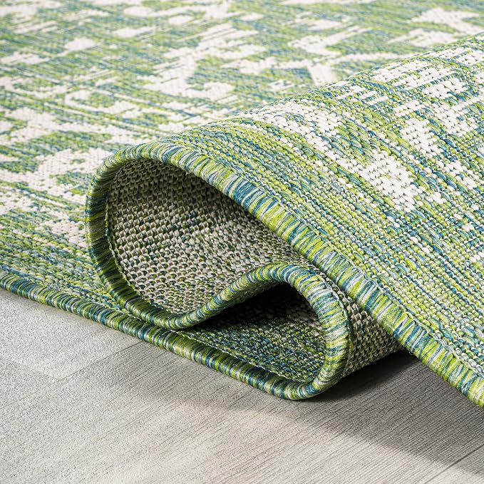 JONATHAN Y Boho Medallion Indoor Outdoor Area Rug 8X10 Cream/Green, Malta - Image 6