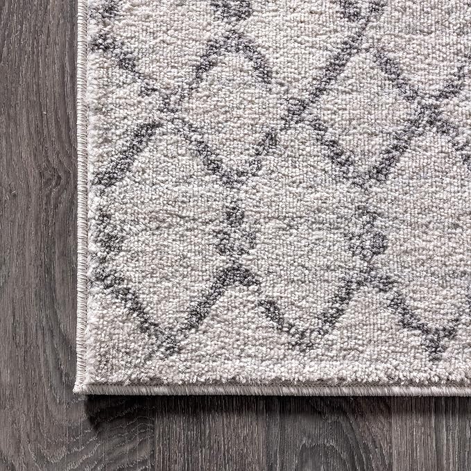 JONATHAN Y Boho Vintage Diamond Cream/Gray Runner Rug 2X18 ft, Moroccan Hype - Image 6