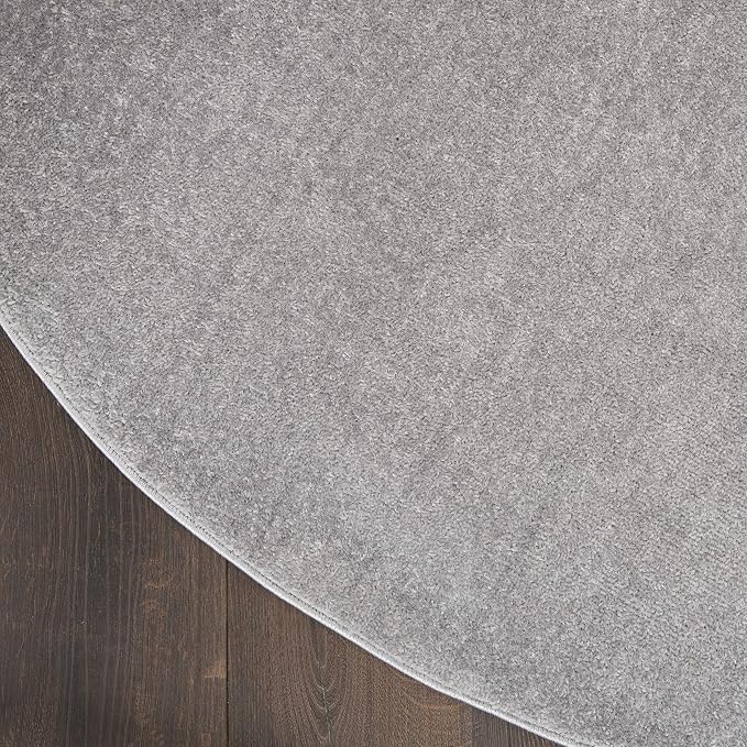 Nourison Home Nourison Essentials Silver Grey 6' x Round Area Rug - Image 6