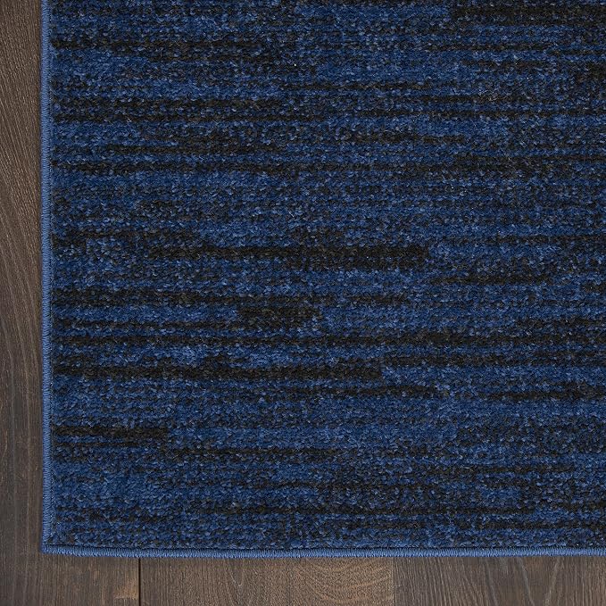 Nourison Home Nourison Essentials Midnight Blue 2'2" x 12' Area Rug - Image 5