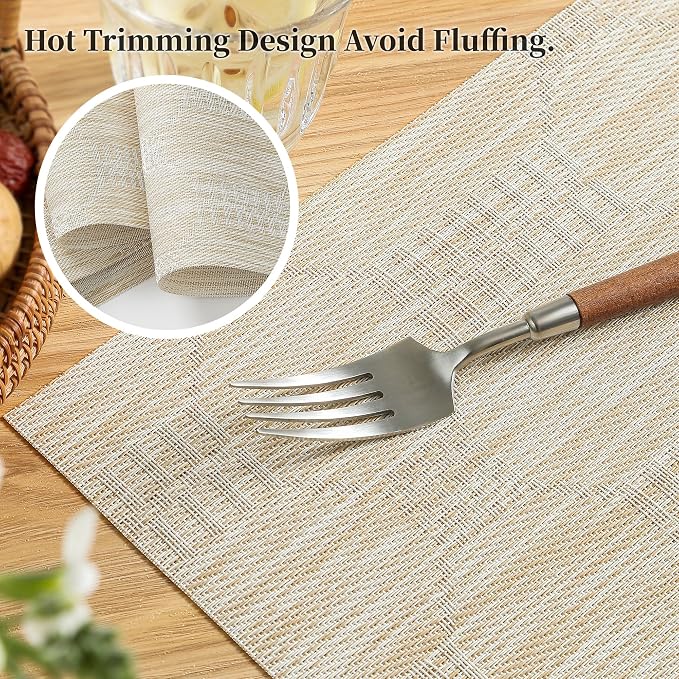 Leetaltree Wheat Placemats Set of 6 - Image 3