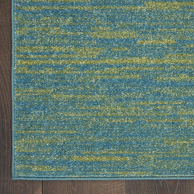 Nourison Home Nourison Essentials Blue Green 2' x 4' Area Rug - Image 5