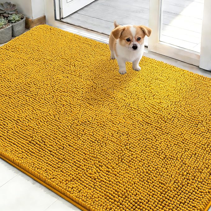 OLANLY Dog Door Mat for Muddy Paws 48x30, Absorbs Moisture and Dirt, Absorbent by OLANLY