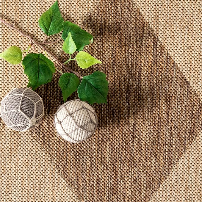 Nuloom Outdoor Performance Collection Sabina Brown/Ivory, High Traffic - Image 9