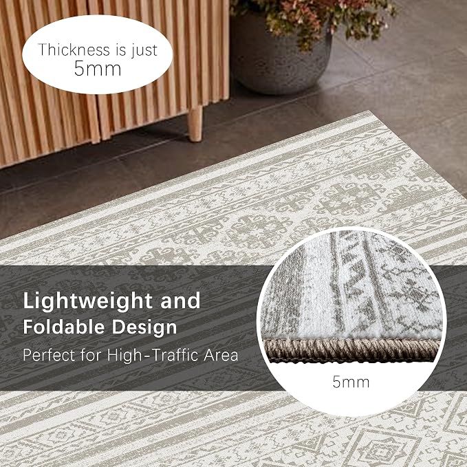 RUGSURE Washable Area Rugs 6' x 9' - Image 5
