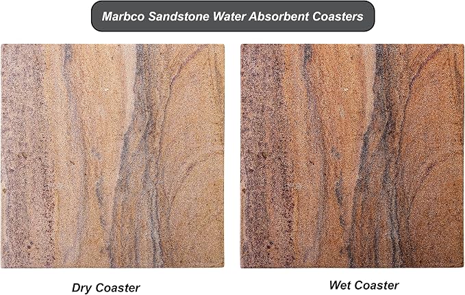 Sandstone Water Absorbent Hand Crafted Square Coasters - Image 9