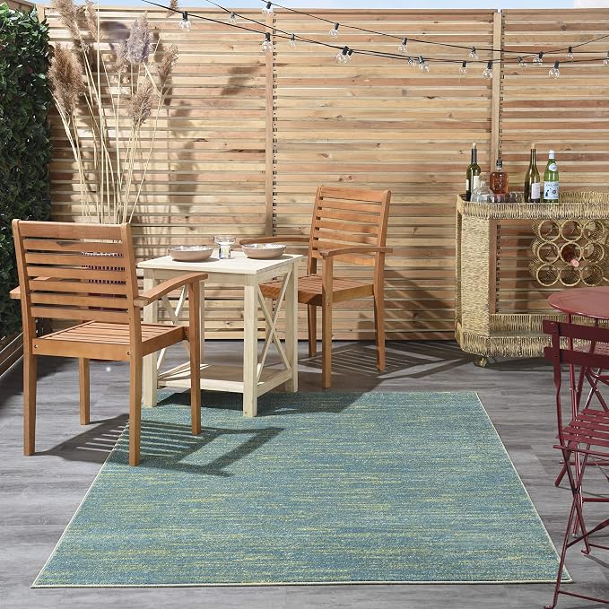 Nourison Home Nourison Essentials Blue Green 5' x 7' Area Rug - Image 5