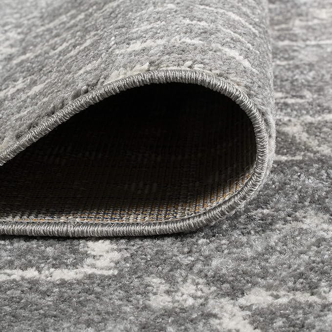 JONATHAN Y Boho Vintage Diamond Gray/Ivory Round Area Rug 7 ft, Moroccan Hype - Image 4