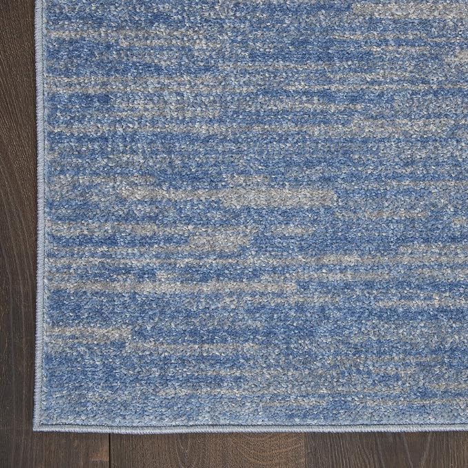 Nourison Home Nourison Essentials Blue Grey 2'2" x 7'6" Area Rug - Image 4