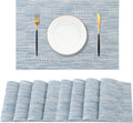 Leetaltree Jacquard Blue Placemats Set of 8 by Leetaltree-ArtatEveryTable