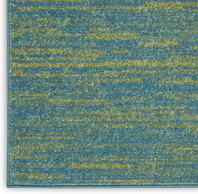 Nourison Home Nourison Essentials Blue Green 2' x 6' Area Rug - Image 6