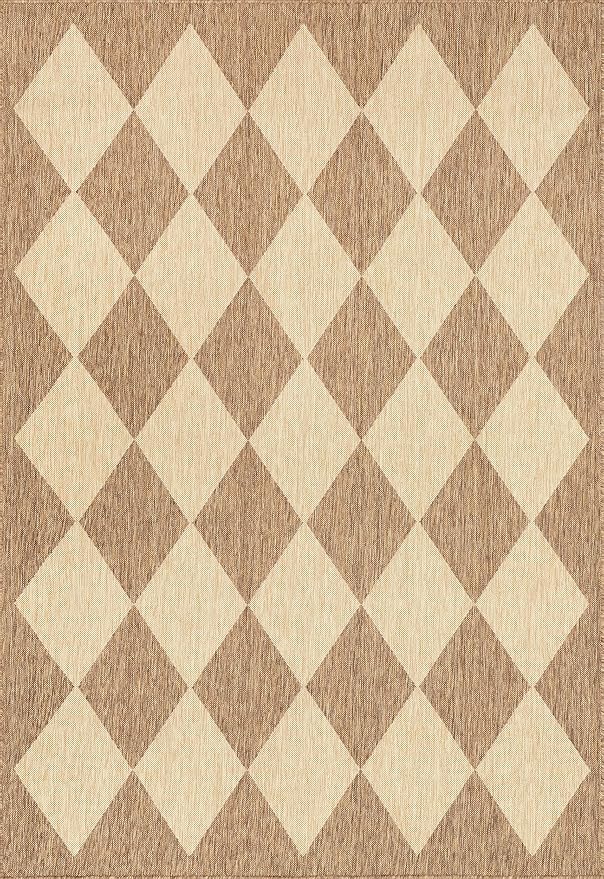 Nuloom Outdoor Performance Collection Sabina Brown/Ivory, Soft and Cozy - Image 3