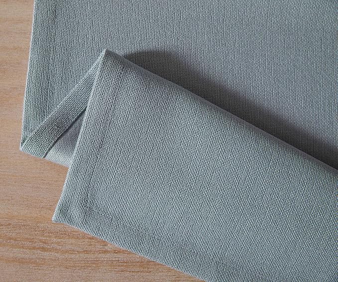Burlap Style Farmhouse Table Runner, 14x36 Inches Light Dusty Blue | Thick - Image 7