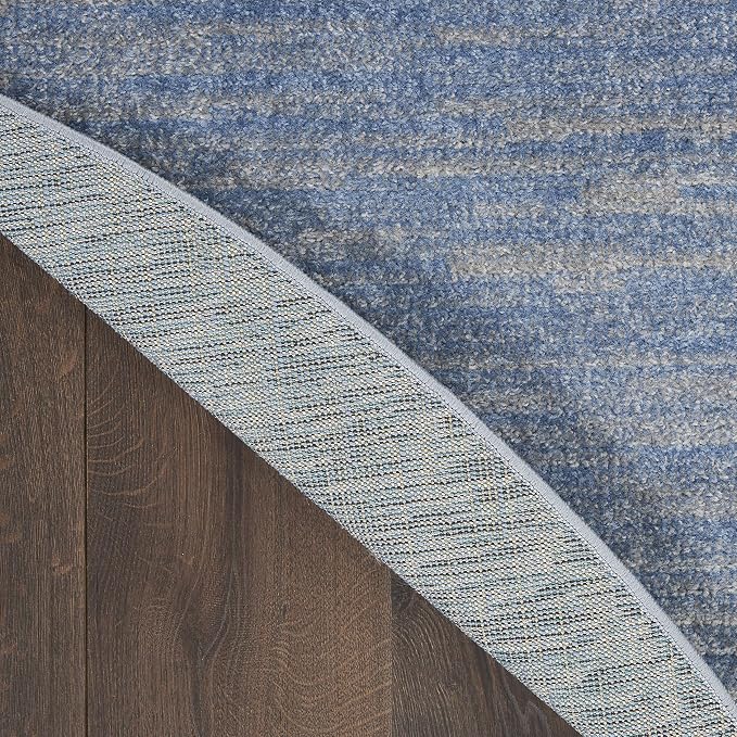 Nourison Home Nourison Essentials Blue Grey 8' x Round Area Rug - Image 6