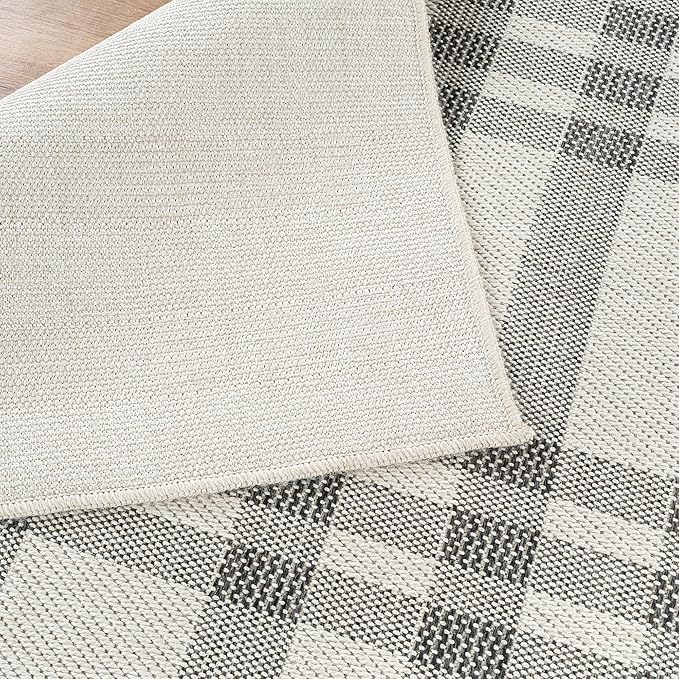 CAMILSON Easy Jute Rug 8x10, Indoor Outdoor Off-White Color Fiber Area Rugs - Image 5