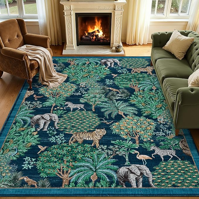 GarveeHome Jungle Rug 10x13 Washable Area Rugs by GarveeHome