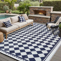 HUGEAR Outdoor Waterproof Rug 8'x10' Plastic Straw Rugs Washable Reversible by HUGEAR
