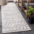 JONATHAN Y Boho Vintage Diamond Cream/Gray Runner Rug 2X20 ft, Moroccan Hype by JONATHANY