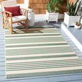 SAFAVIEH Courtyard Collection 2'7" x 5' Beige/Dark Green CY6062 Stripe Indoor/ by Unknown