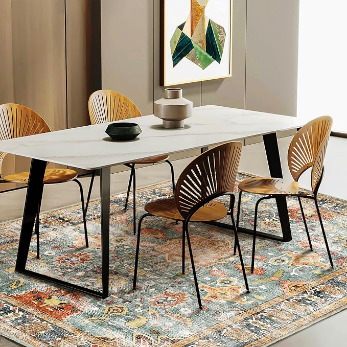CHAMPLANT Area Rug 5'x7' Washable Vintage Traditional Floor Cover Foldable Thin - Image 3