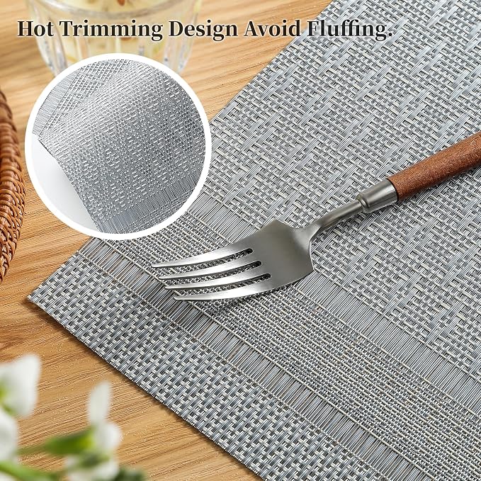Leetaltree Lunar Grey Placemats Set of 6 - Image 3