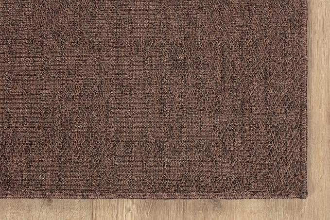 CAMILSON Easy Jute Rug 2x3, Indoor Outdoor Brown Color Fiber Area Rugs - Image 7